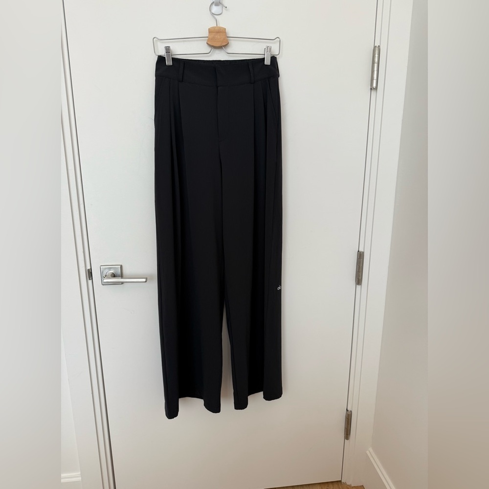 ALO Yoga Black High-Waist Dreamscape Trouser (Regular)